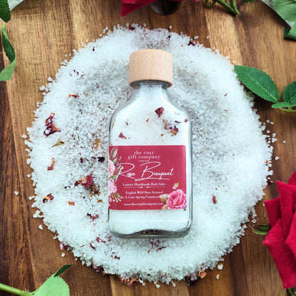 Vegan Dead Sea Bath Salts – Rose Bouquet Spa Soak | Cosy Gift Co
