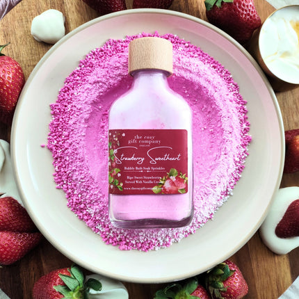 Bath Bomb Sprinkles - Strawberry Sweetheart Spa Soak | Cosy Gift Co