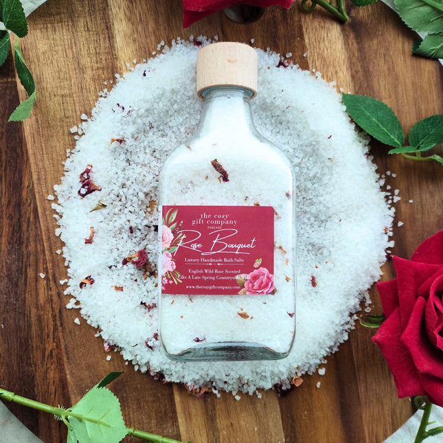 Vegan Dead Sea Bath Salts – Rose Bouquet Spa Soak | Cosy Gift Co