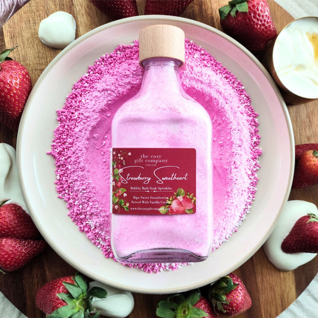 Bath Bomb Sprinkles - Strawberry Sweetheart Spa Soak | Cosy Gift Co