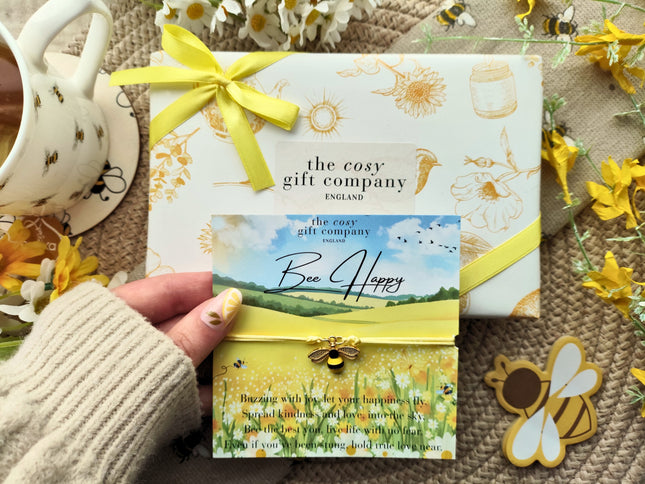 Bee Painted Enamel Wish Bracelet