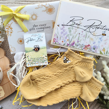 Bee Positive Socks & Keepsake Gift Box