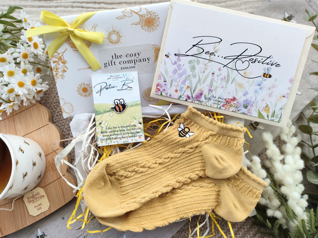 Bee Positive Socks & Keepsake Gift Box