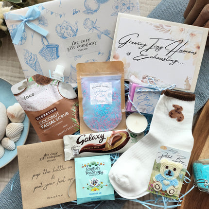 Baby Blue New Mum "Small" Pamper Hamper Gift Box