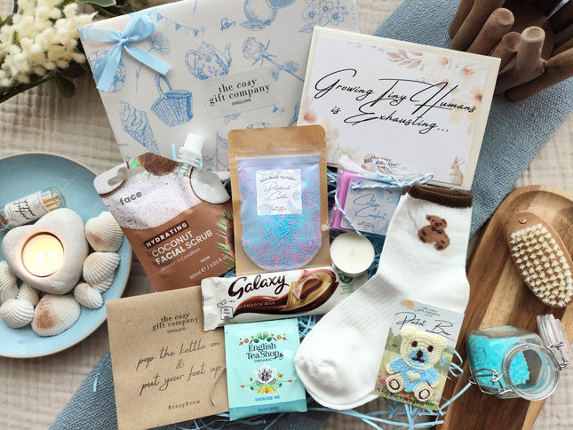Baby Blue New Mum "Small" Pamper Hamper Gift Box