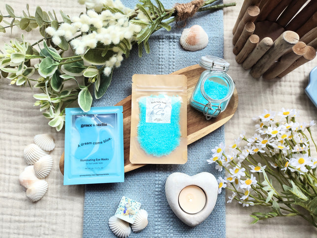Baby Blue New Mum "Medium" Pamper Hamper Gift Box