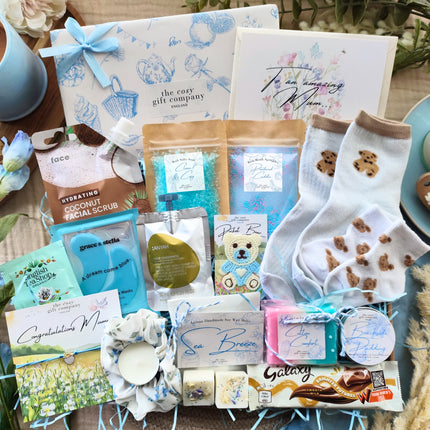 Baby Blue New Mum "Large" Pamper Hamper Gift Box