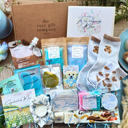 Baby Blue New Mum "Large" Pamper Hamper Gift Box