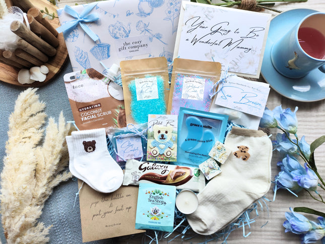 Baby Blue New Mum "Medium" Pamper Hamper Gift Box