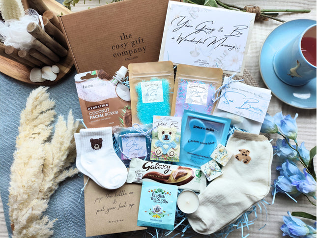 Baby Blue New Mum "Medium" Pamper Hamper Gift Box