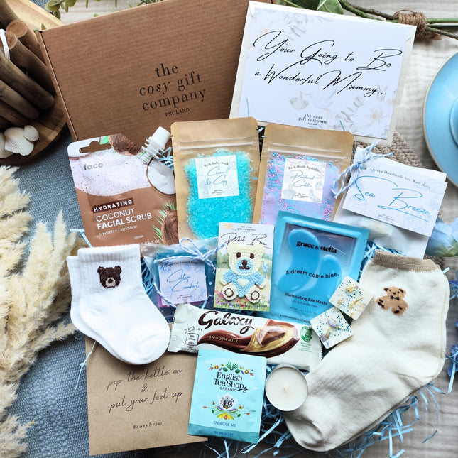 Baby Blue New Mum "Medium" Pamper Hamper Gift Box