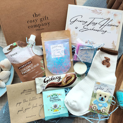 Baby Blue New Mum "Small" Pamper Hamper Gift Box