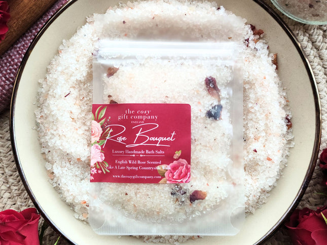 Vegan Dead Sea Bath Salts – Rose Bouquet Spa Soak | Cosy Gift Co