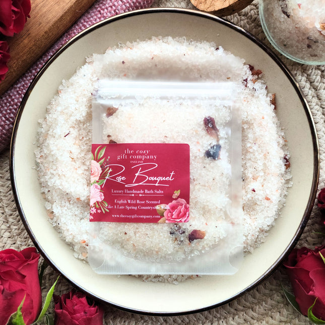 Vegan Dead Sea Bath Salts – Rose Bouquet Spa Soak | Cosy Gift Co