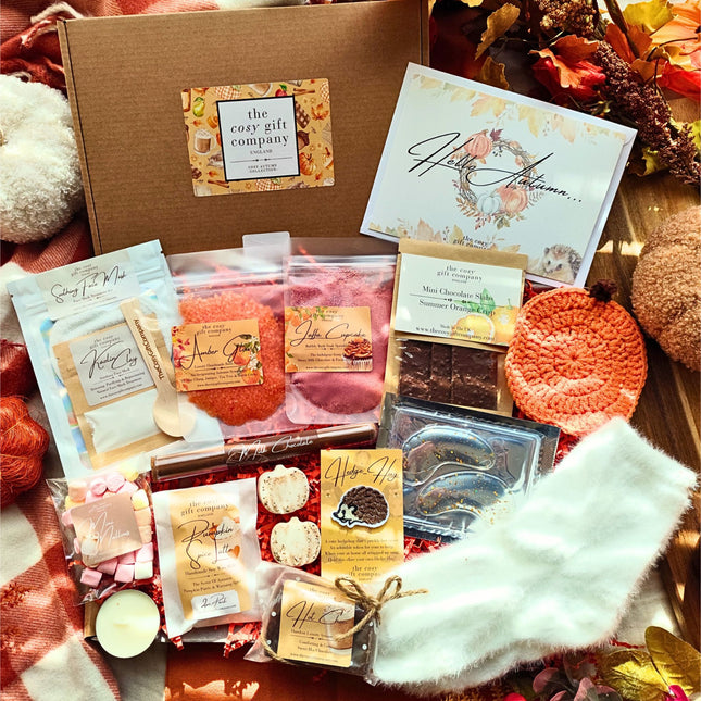 Hello Autumn - Deluxe Pamper Hamper Gift Box | Cosy Gift Co