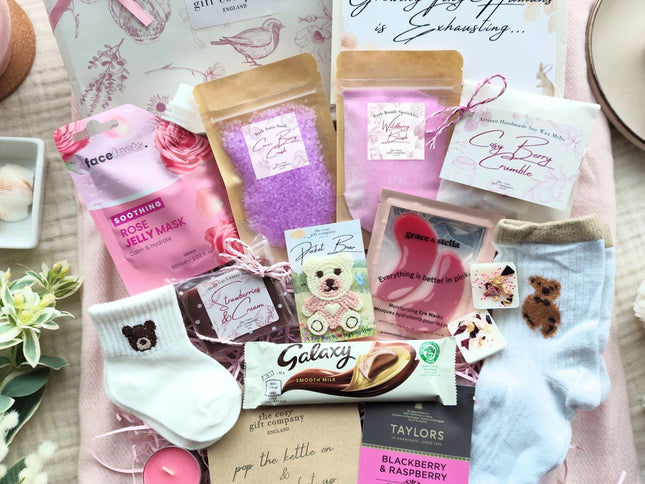 Pink Baby Girl - Deluxe New Mum Pamper Hamper Gift Box | Cosy Gift Co