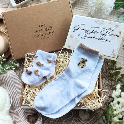 Brown Mummy & Me Socks Gift Box