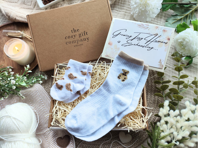 Brown Mummy & Me Socks Gift Box