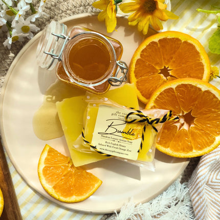 Handmade Vegan Soap Bar - Bumble Honey Orange Scent | Cosy Gift Co