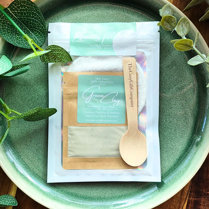 Natural Rejuvenating Face Mask Kit - Green Clay | Cosy Gift Co