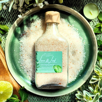 Vegan Dead Sea Bath Salts – Lime & Leaf Spa Soak | Cosy Gift Co