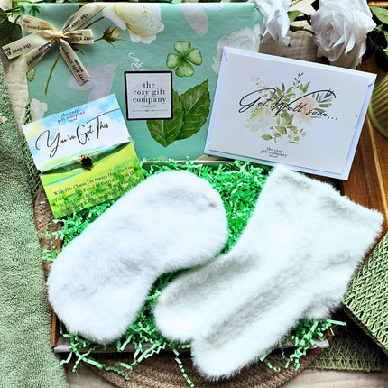 Get Well Soon - Socks & Eye Mask Bundle Gift Box | Cosy Gift Co