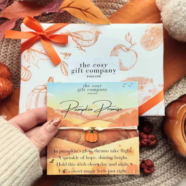 Pumpkin Promise Painted Enamel Wish Bracelet