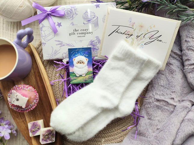 Fluffy Socks & Cuddle Sheep Keepsake Gift Box
