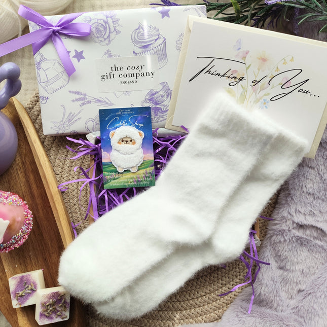 Fluffy Socks & Cuddle Sheep Keepsake Gift Box
