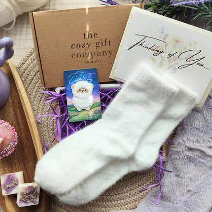 Fluffy Socks & Cuddle Sheep Keepsake Gift Box
