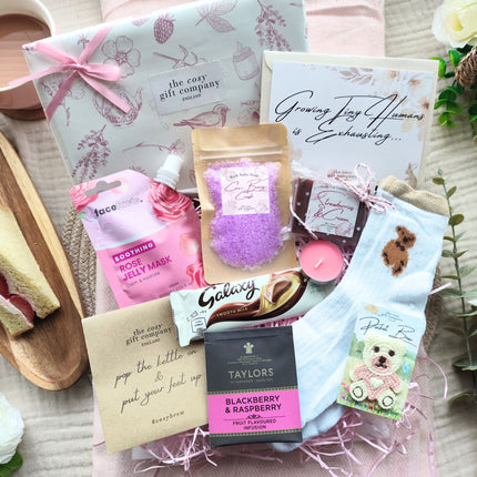 Pink Baby Girl - New Mum Pamper Hamper Gift Box | Cosy Gift Co