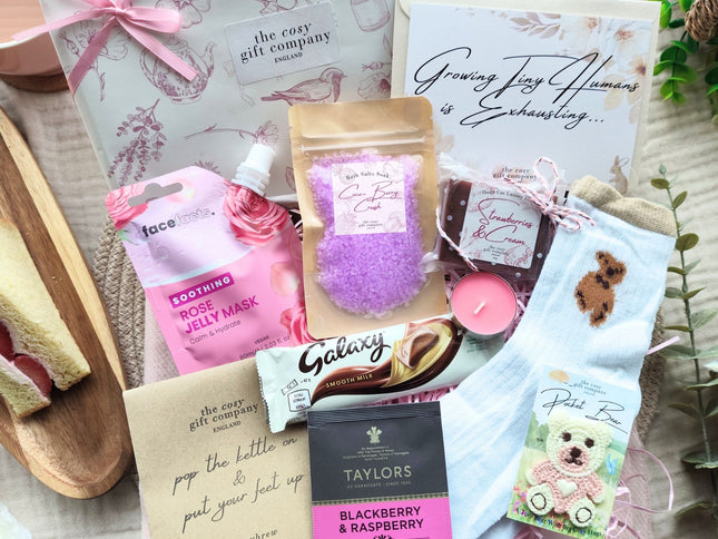 Pink Baby Girl - New Mum Pamper Hamper Gift Box | Cosy Gift Co