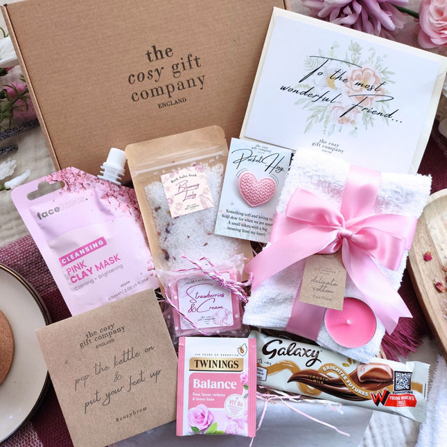 Pink Pamper Hamper – Small Luxury Spa Gift Box | The Cosy Gift Co