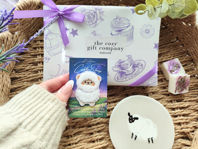 Fluffy Socks & Cuddle Sheep Keepsake Gift Box