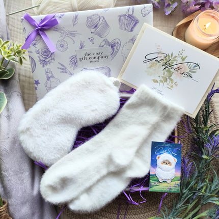 Fluffy Sleep Mask, Socks And Cuddle Sheep Gift Box