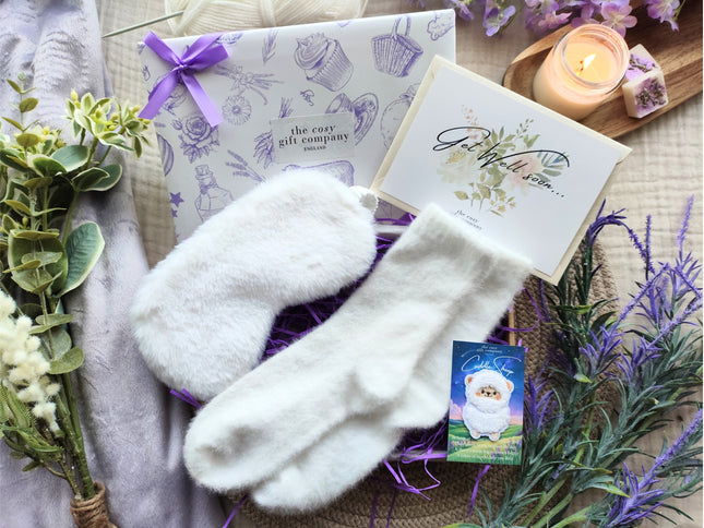 Fluffy Sleep Mask, Socks And Cuddle Sheep Gift Box