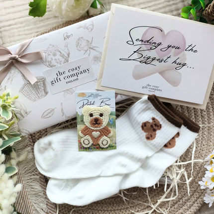 Teddy Socks & Pocket Teddy Keepsake Gift Box