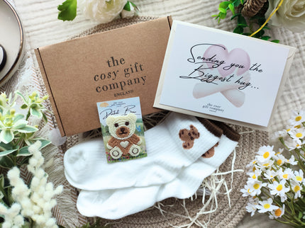 Teddy Socks & Pocket Teddy Keepsake Gift Box