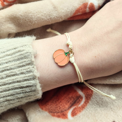 Pumpkin Promise Painted Enamel Wish Bracelet